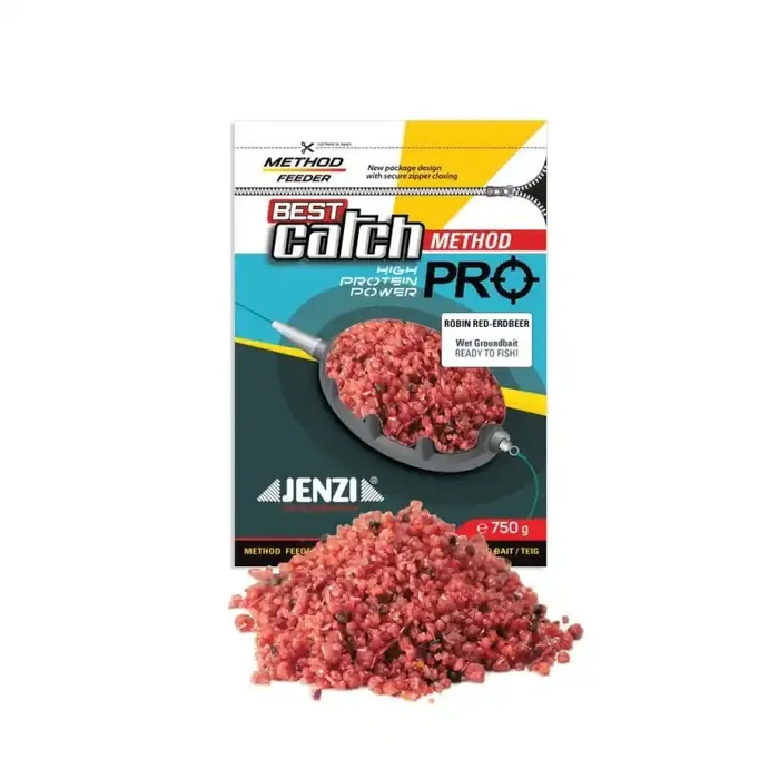Alimentation JENZI Method Feeder Wet Groundbait Robin Red et fraise 750g