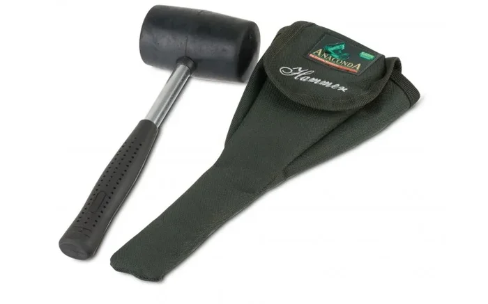 ANACONDA Gummihammer Hammer für Pegs, ohne diese zu beschädigen, mit Nylontasche