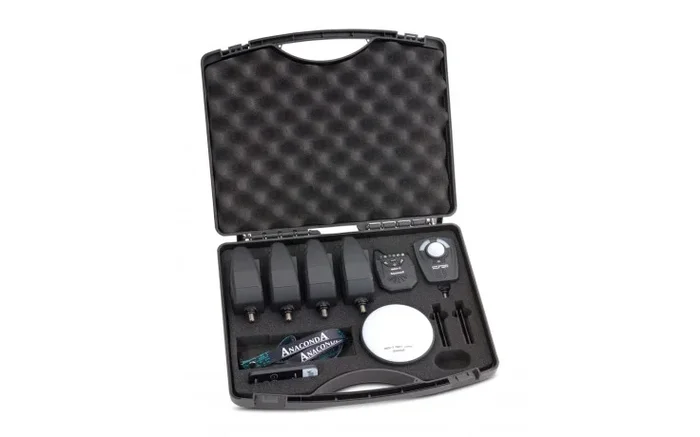 Anaconda Nighthawk MGX-7 Set 4+1+1+1 Multicolor Funkbissanzeiger Set mit Zeltlampe und Camp Secure Überwachungssystem