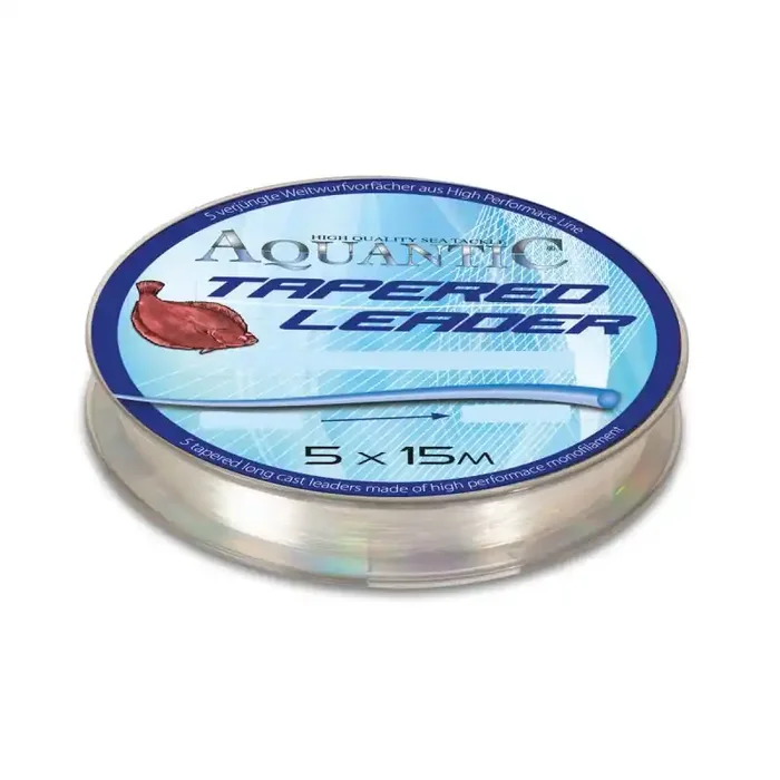 AQUANTIC Tapered Leader 0.28-0.6mm 4.4-15kg 5x15m Transparent
