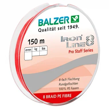 Balzer Angelschnur Iron Line 8 Pro Staff (rot, 150 m) günstig kaufen | Askari Angelshop