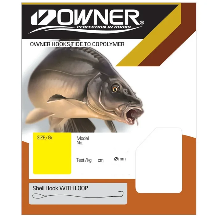 Balzer Owner Karpfen gold RL-330 70cm – gebundene Angelhaken Gr. 10 / 3.7kg / 0.20mm / 10 Haken pro Packung