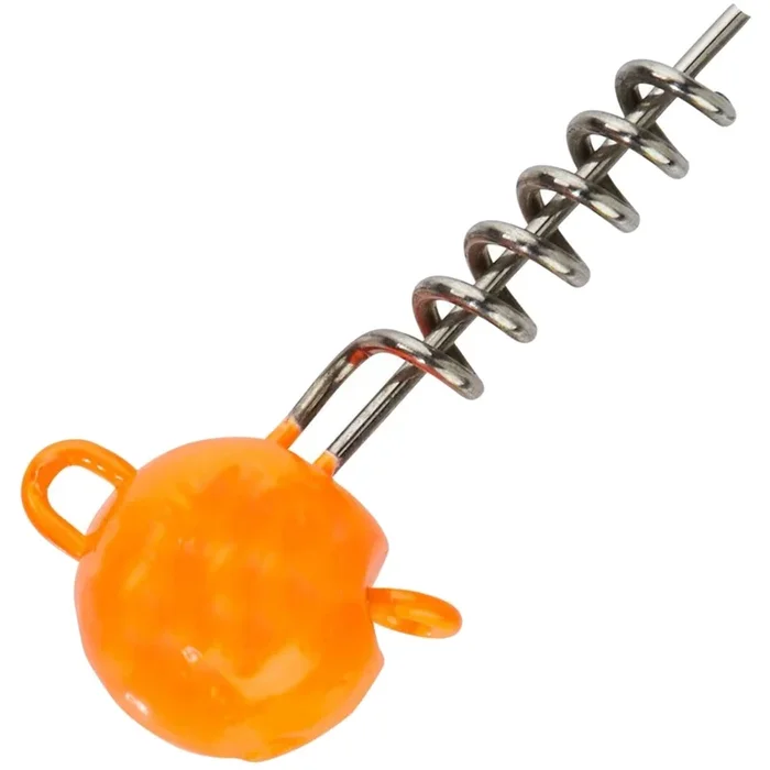 Balzer UV-aktive Screw in Jigheads orange – Jigköpfe Schraubköpfe 5g – 5 Stück