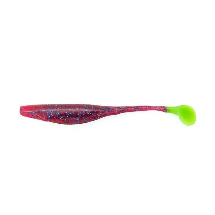 BASS ASSASSIN 5″ Sea Shad 13cm 10g Plum Chartreuse Staart 8st.