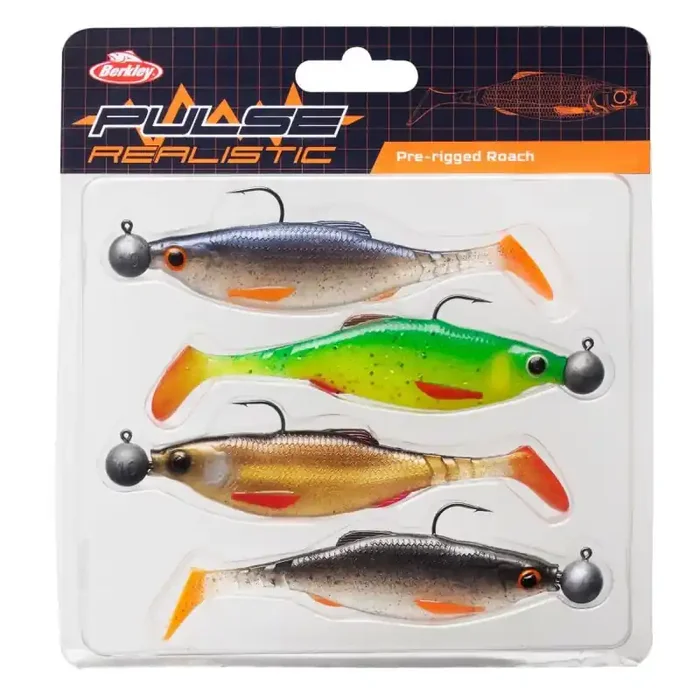 BERKLEY Pulse Realistic Pre-Rigged Roach 7cm 7g Mix Colours 4pcs.