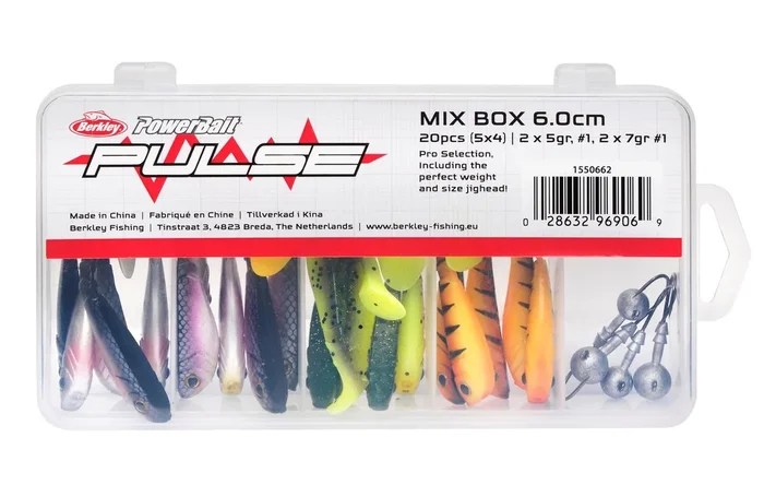 Berkley Pulse Shad Box 6cm inkl. Jigheads – Kunstköderset