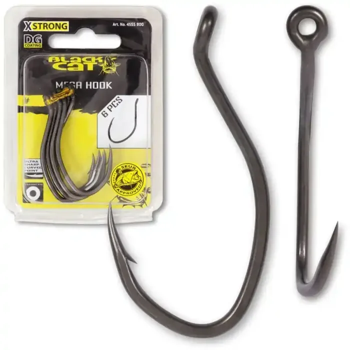BLACK CAT Méga hameçon DG Coating Gr.6/0 6pcs