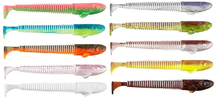 Bullseye Lamelli Slim – Gummifische Appleseed Chartreuse 12.5cm / 4 Stück
