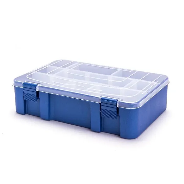 CAMO LURES Tackle Box Deep 27,6×18,8×7,5cm Dunkelblau/Transparent