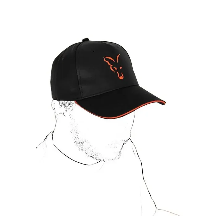 Cappello da baseball FOX Collection Taglia unica Nero/Arancione