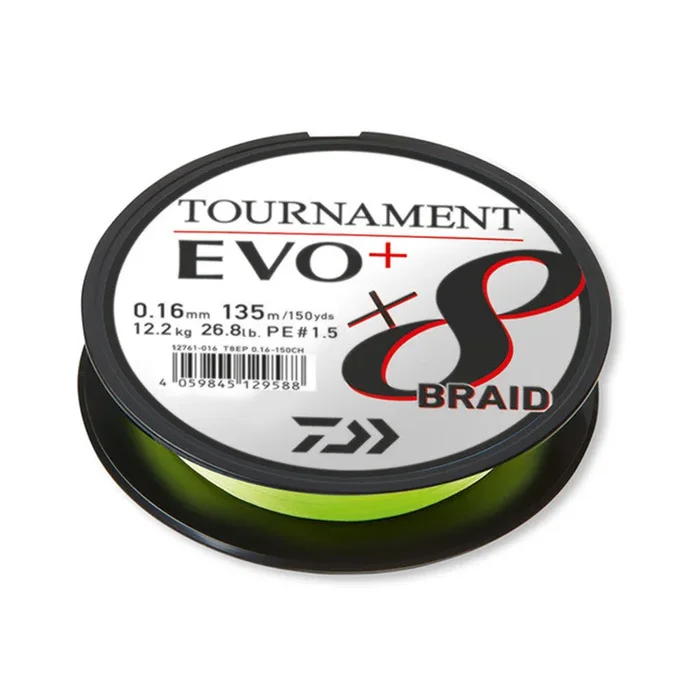 Daiwa Tournament x8 Evo+ (Chartreuse) / 135 m » HechtundBarsch.de