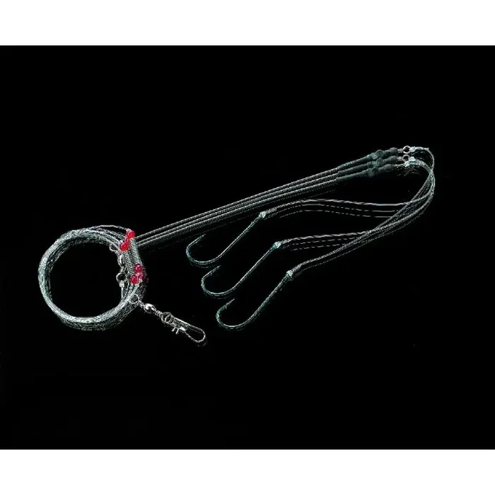 DEGA Bas de ligne appâts naturels 3 bras Mer du Nord + Norvège Gr.1/0 0,8mm Bleu
