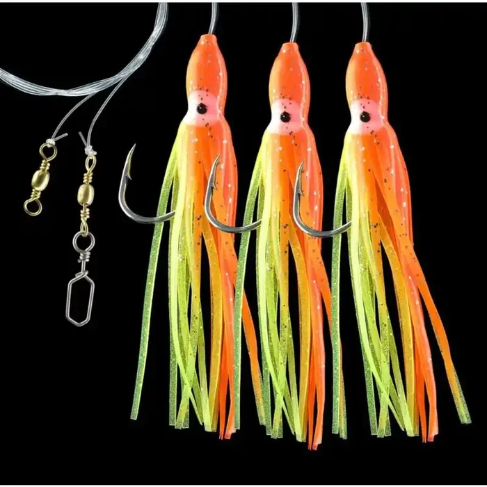 DEGA cod octopus leader size 6/0 0.7mm orange