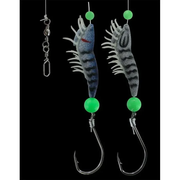DEGA Norvège Bas de ligne Calamaris Gr.8/0 140cm 1mm 0,8mm Argent/Bleu