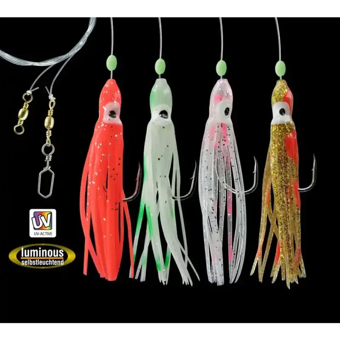 DEGA Octopus-System 4 rubber vis zijarmen C.1 maat 3/0 115cm 0,7mm,6mm