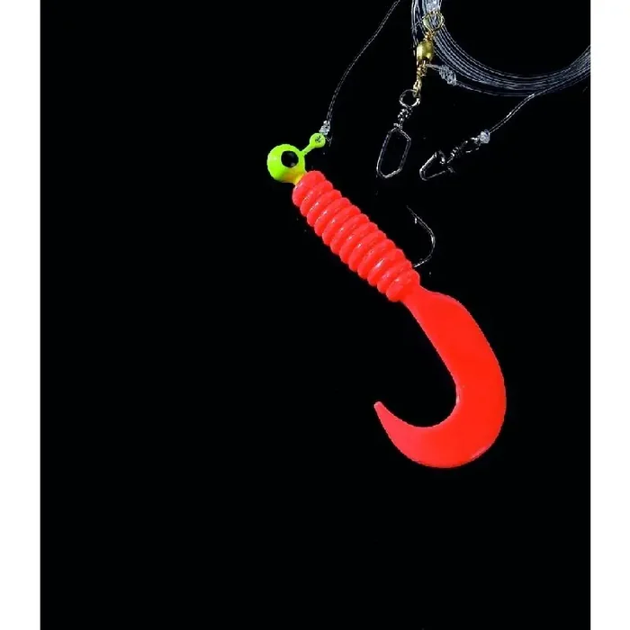 DEGA Pilk leader Twister size 2/0 80cm 0,6mm 0,5mm Japan red
