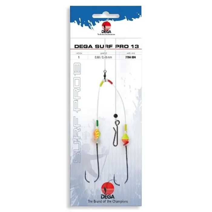DEGA Surf Pro surf leader 13 size 1 120cm 0.6mm 0.4mm