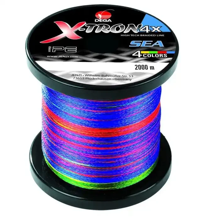 DEGA X-Tron 4X Treccia 0,2mm 11,5kg 2000m Multicolore
