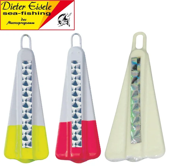 Dieter Eisele Heringsblei mit Reflexfolie – Meeresblei für Heringe 40g weiß/gelb