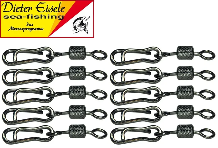 Dieter Eisele Patent Snap Wirbel – 10 Angelwirbel 28mm / 200lbs / 90.7kg