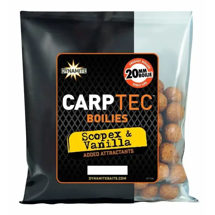 DYNAMITE BAITS Carp-Tec Boilies Scopex & Vanille 20mm 300g