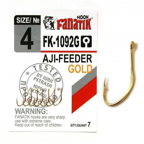 FANATIK Haken FK-1092G AJI FEEDER GOLD VHI-Carbon (11 mm – 16 mm)