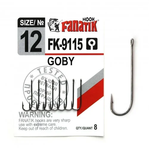 FANATIK Haken FK-9115 GOBY Friedfische VHI-Carbon (19 mm – 44.5 mm)
