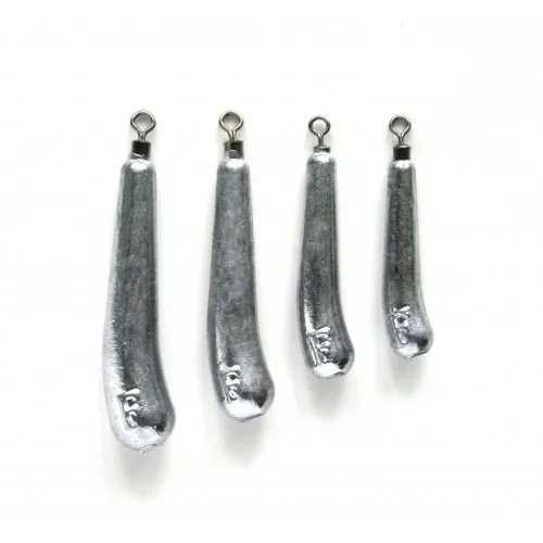 FANATIK Jig Rig Angelblei Drop Shot Blei Tropfenform gebogen 7g-75g Silber