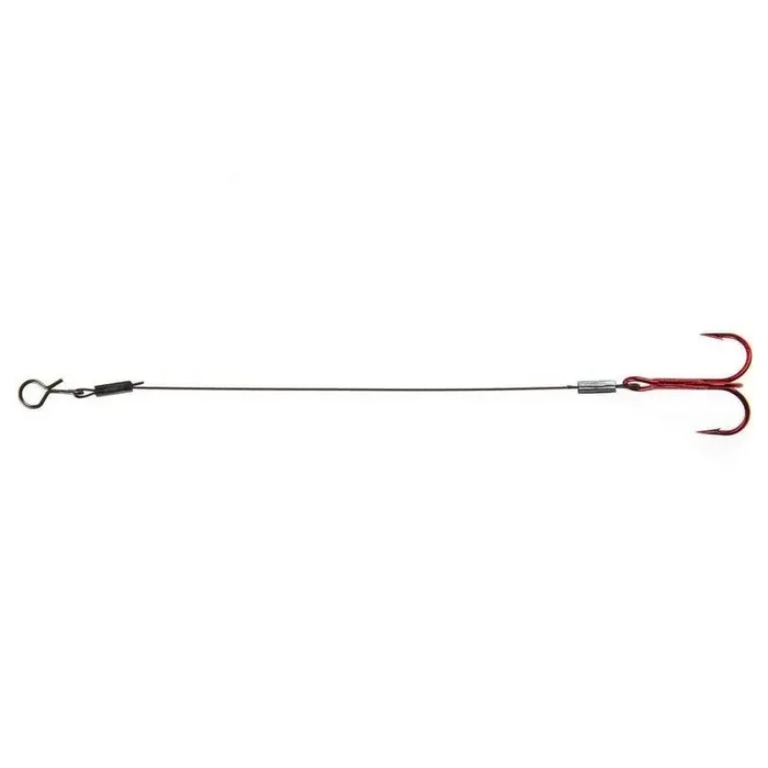 FLEXONIT KFPC1 Single mit Clip Stinger für 10-12 cm Gummifische Gr.8 0,36mm 11,5kg Rot
