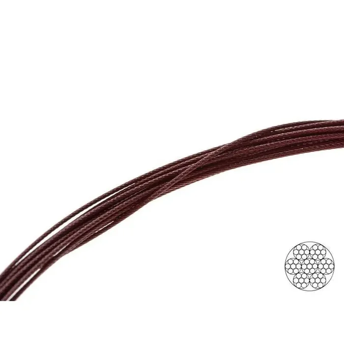 FLEXONIT steel leader 7×7 RED 0.36mm 11.5 kg 3m red