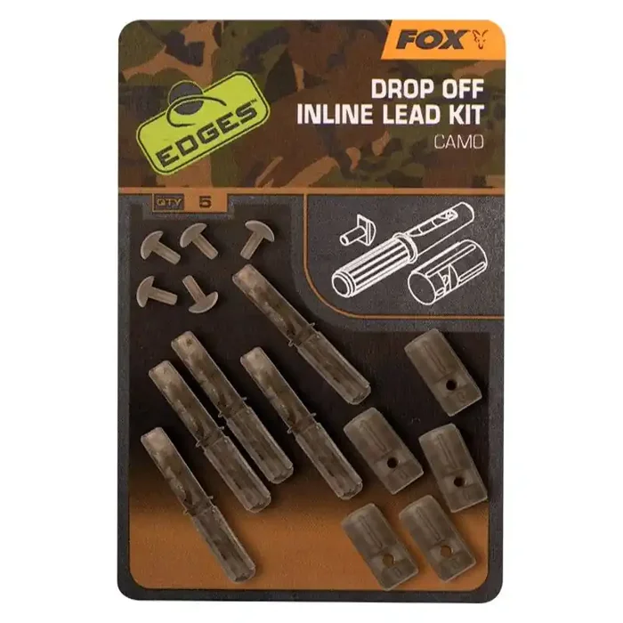 FOX Edges Camo Inline Lead Drop Off Kit 5 pezzi.