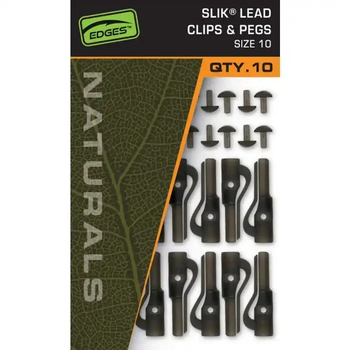 FOX Edges Naturals Slik Lead Clip& Pegs Gr.10 10pcs.