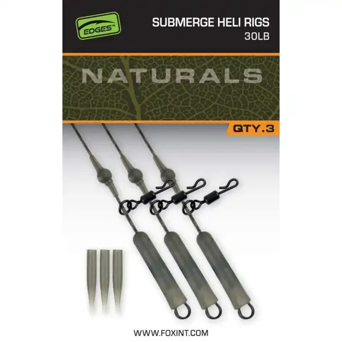 FOX Edges Naturals Submerged Heli Rigs 30lb 75cm 13,6kg 6x3pz.