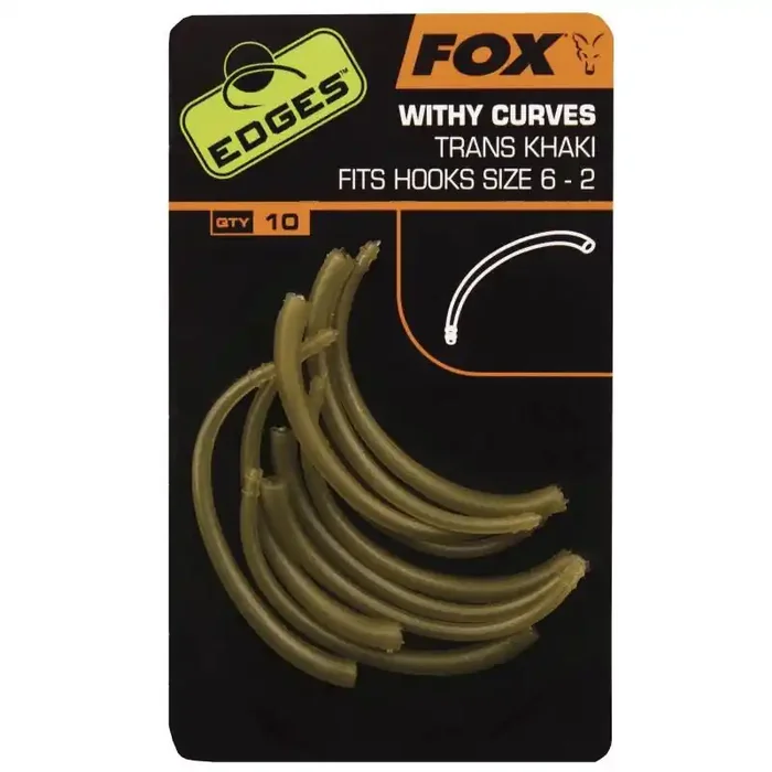 FOX Edges Withy Curve Adaptor Hook Gr.6+ Trans Khaki 10Stk.