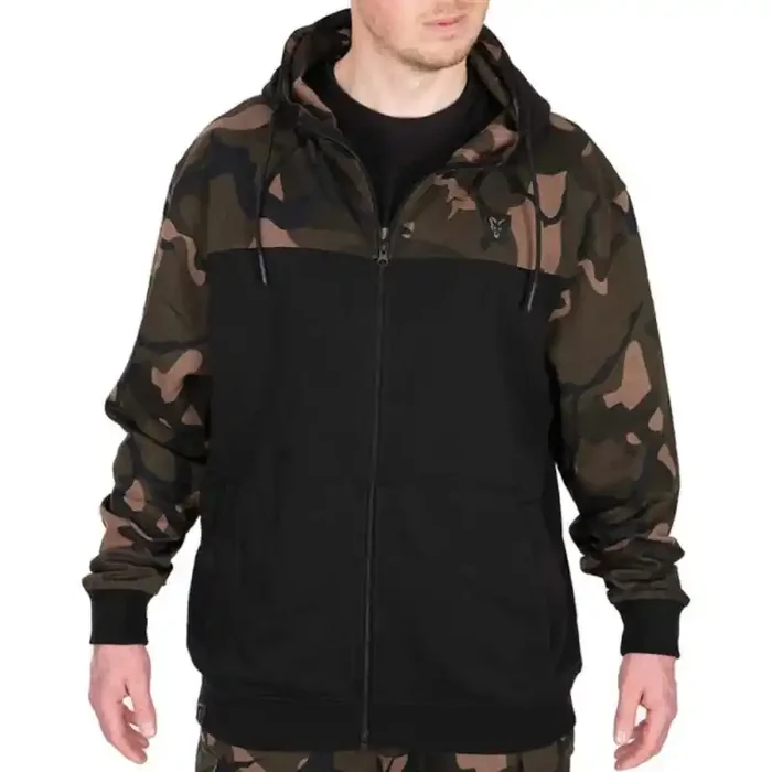 FOX LW Split Zip Hoody M Zwart/Camo
