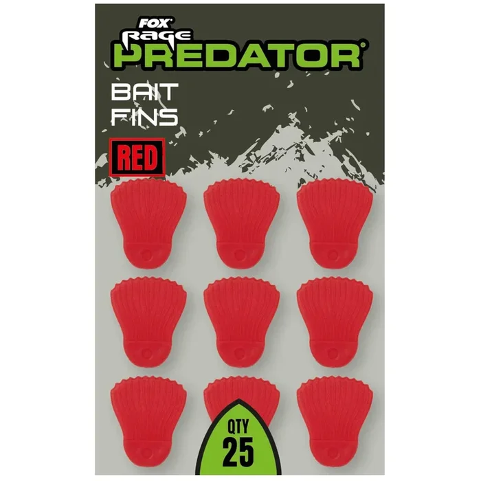 Fox Rage Predator Bait Fins Red – 25 Kunstflossen zum Deadbaiten