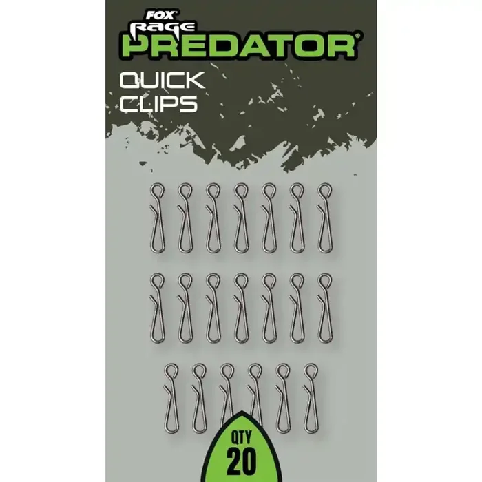 FOX RAGE Predator Gemini Clips Grande 20pcs.