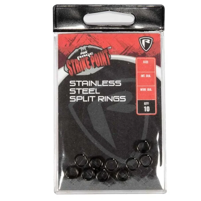 Fox Rage SP Stainless Steel Split Ring – 10 Sprengringe S