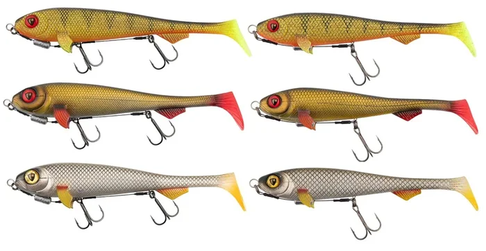 Fox Rage Super Slick Shad – montierter Gummifisch 18cm UV Golden Prey