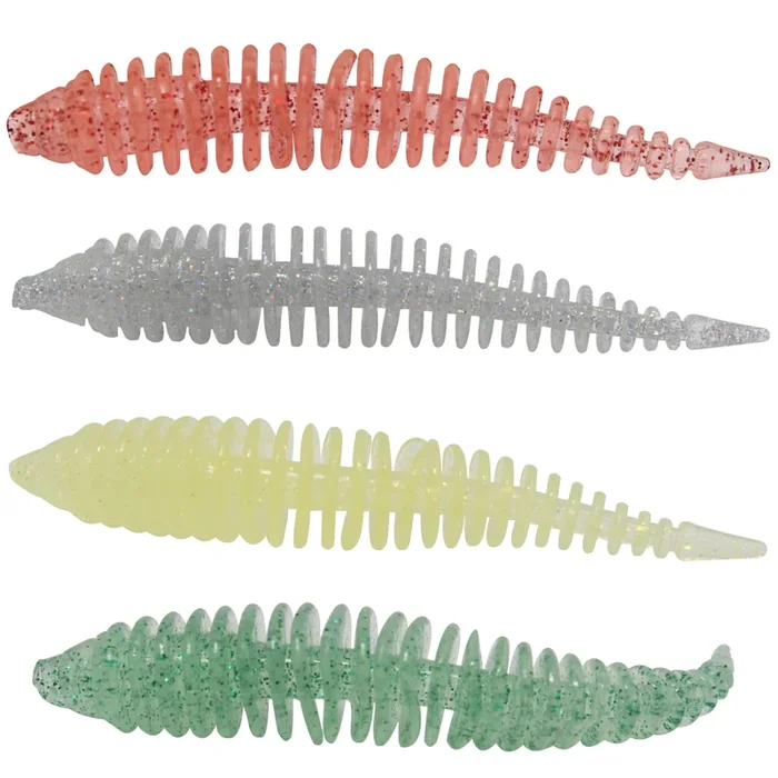 FTM Omura Baits Hero Sparkle 5,0cm – 6 Gummiköder Rot / Knoblauch