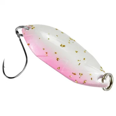 FTM Trout Spoon Hit (3,3 g, Weiß/Pínk Glitter) günstig kaufen | Askari Angelshop