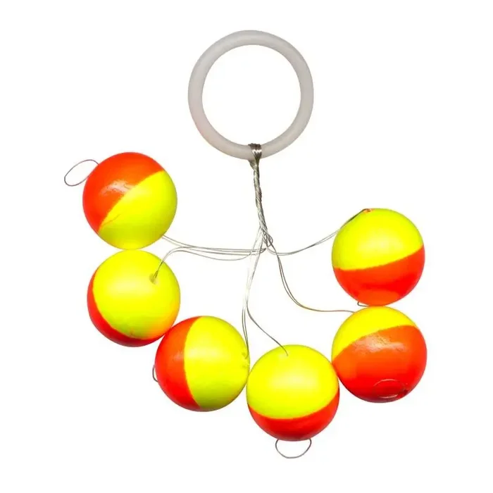 FTMAX FTM NG Trout Pilotes Ronds 12mm Rouge/Jaune 6pcs