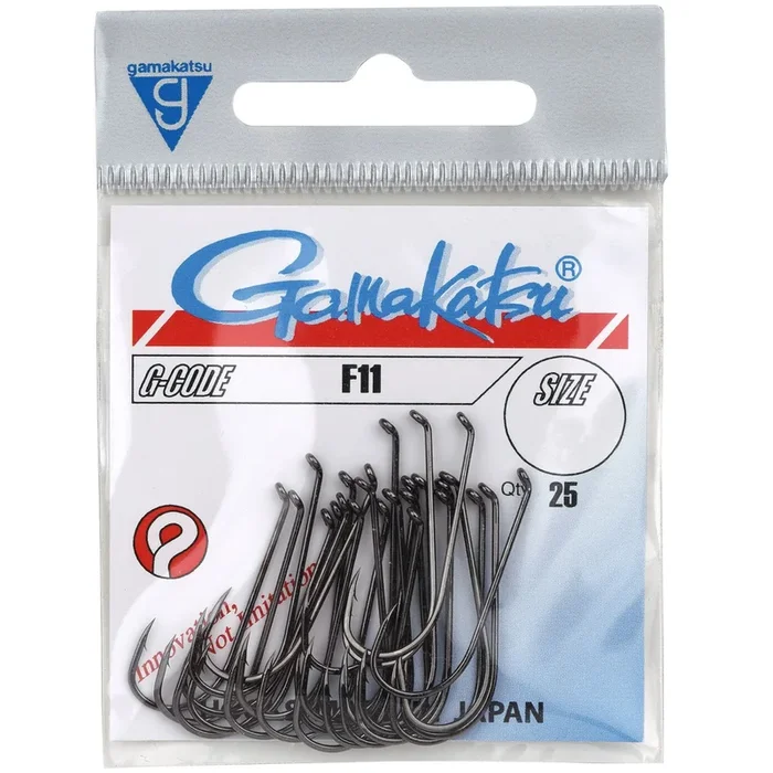 Gamakatsu F11 Hooks Black – 25 Fliegenhaken 16