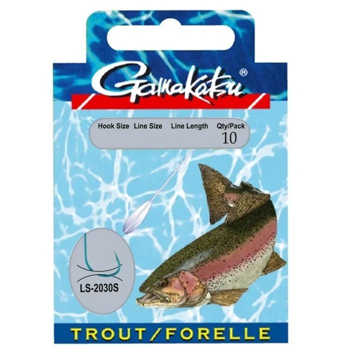 Gamakatsu Forelle Sbiro LS-2030 180cm Blau – 10 gebundene Angelhaken
