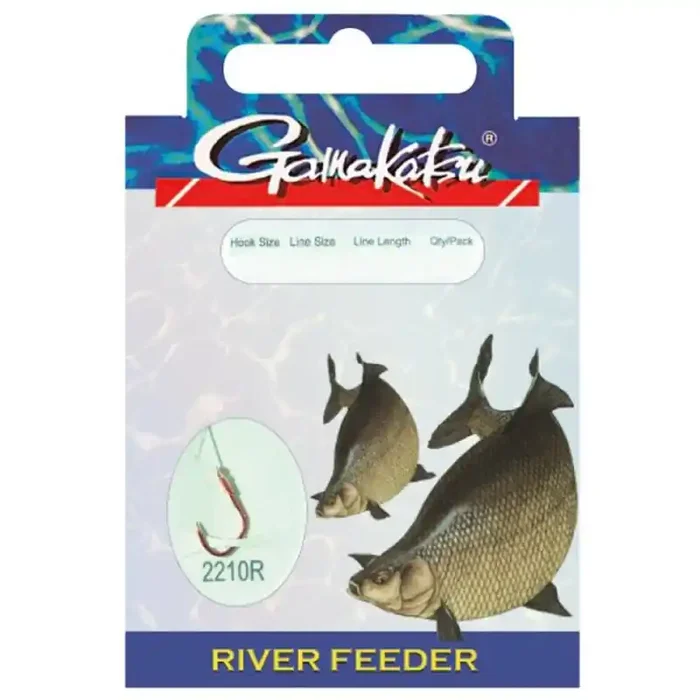 GAMAKATSU Gancio BKD-2210R River Feeder 100cm Gr.18 0,14mm Rosso 10pz.