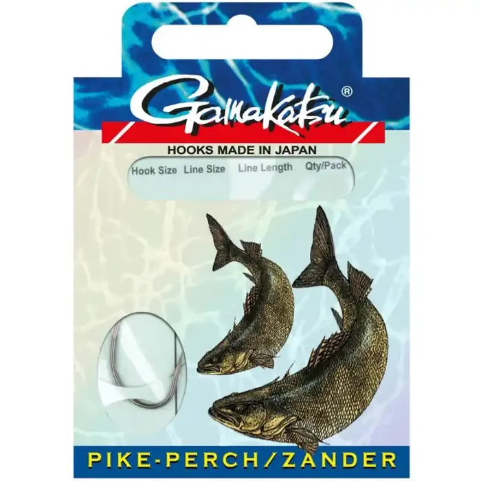 GAMAKATSU Gancio Zander Worm 36 Gr.1 60cm 0,22mm NS Nero 6pz.