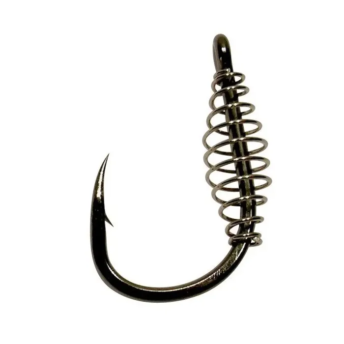 GAMAKATSU Hook LS-3323F Spiral Gr.4 NS Black 5Stk.