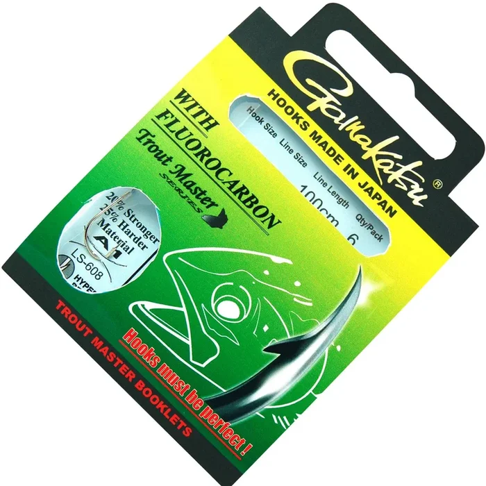 Gamakatsu LS-608 Trout Master Series 100cm – 6 gebundene Angelhaken Gr. 10 / 0.14mm
