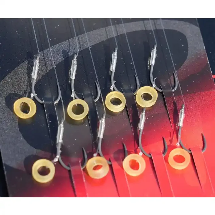 GAMAKATSU Power Carp Pole Rigs Banded Barbless 20cm Gr.10 0,17mm 8Stk.