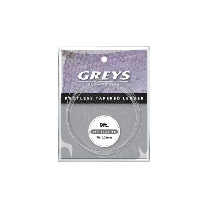 GREYS Greylon Knotless Tapered Leaders 0,28mm 4,5kg 2,7m Clear